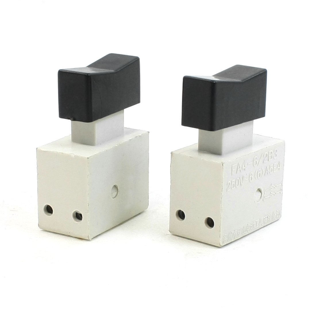 2 Pcs FA4-6/2B3 250VAC 5A Electric Hammer Momentary Trigger Switch DPST