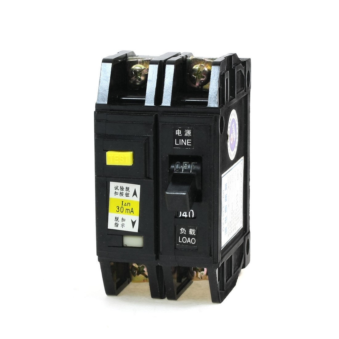 3kA Overload Protection Circuit Breaker 1P + N 220V 40A DZ12L-63