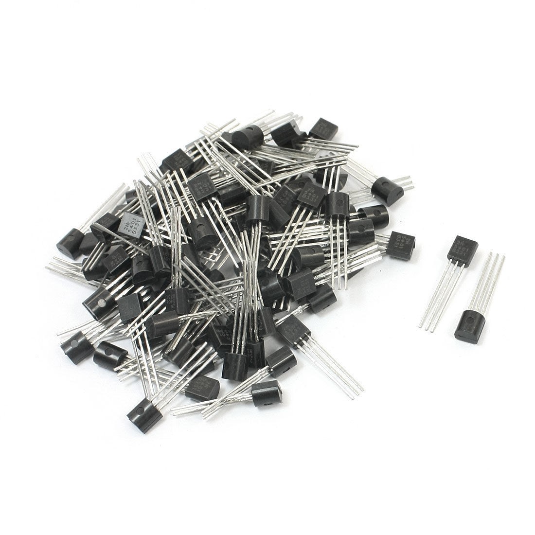 100Pcs PCB Board 2N5401 160V 600mA Through Hole TO-92 PNP Transistors