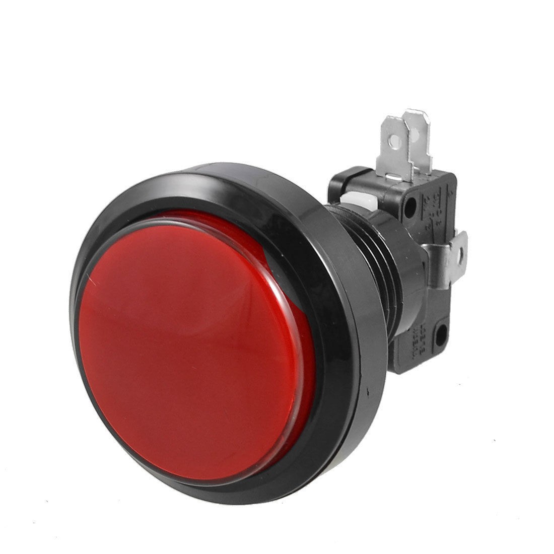 Arcade Game AC 250V 15A 36mm Dia Red Light Push Button + 1NC 1NO Micro Switch