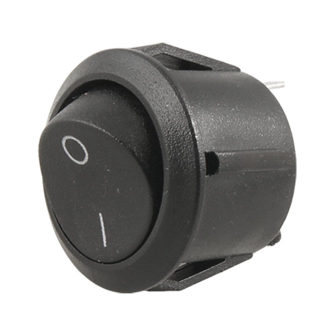 AC 250V 3A ON-OFF I/O SPST 2 Pin Snap in Mini Round Boat Rocker Switch x 2 Pcs