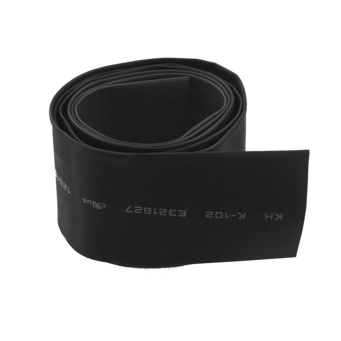 1M Long 28mm Dia Ratio 2:1 Heat Shrinking Shrinkable Tube Tubing Black