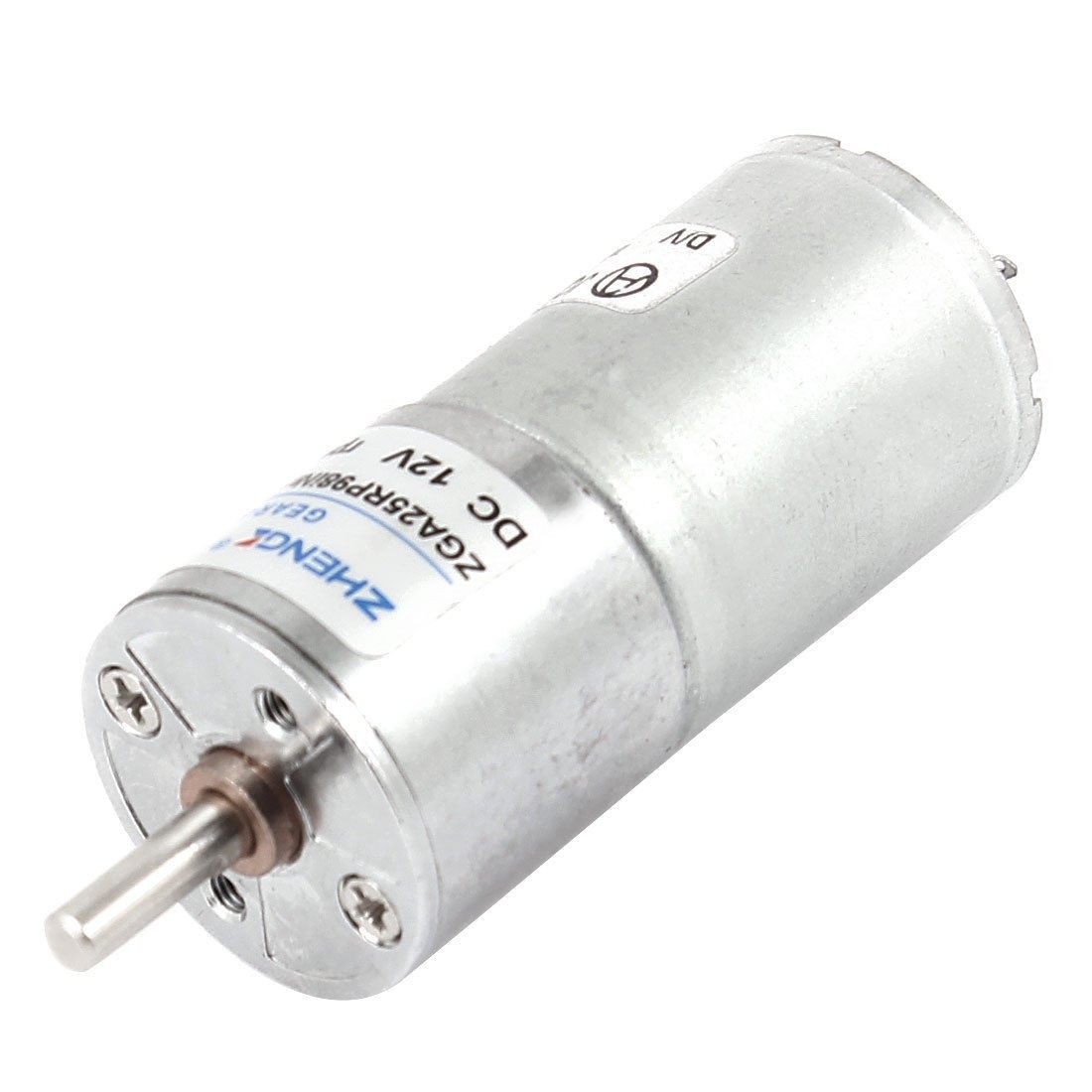 DC 12V 60RPM 4mm Shaft Dia Cylinder Magnetic Electric Geared Box Motor