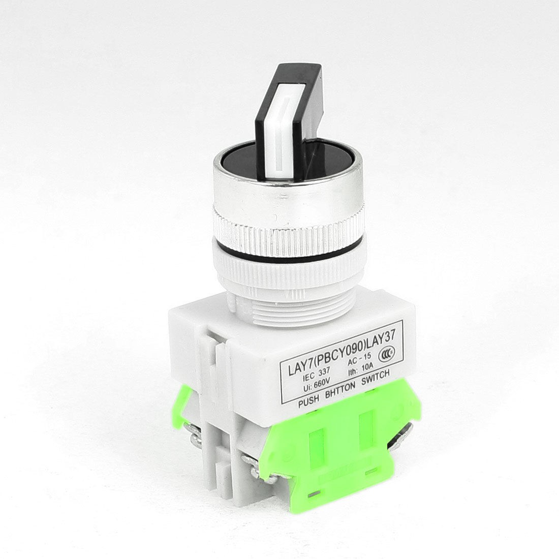 AC 660V 10A 2NO DPST 3 Position Rotary Selector Self-Locking Push Button Switch