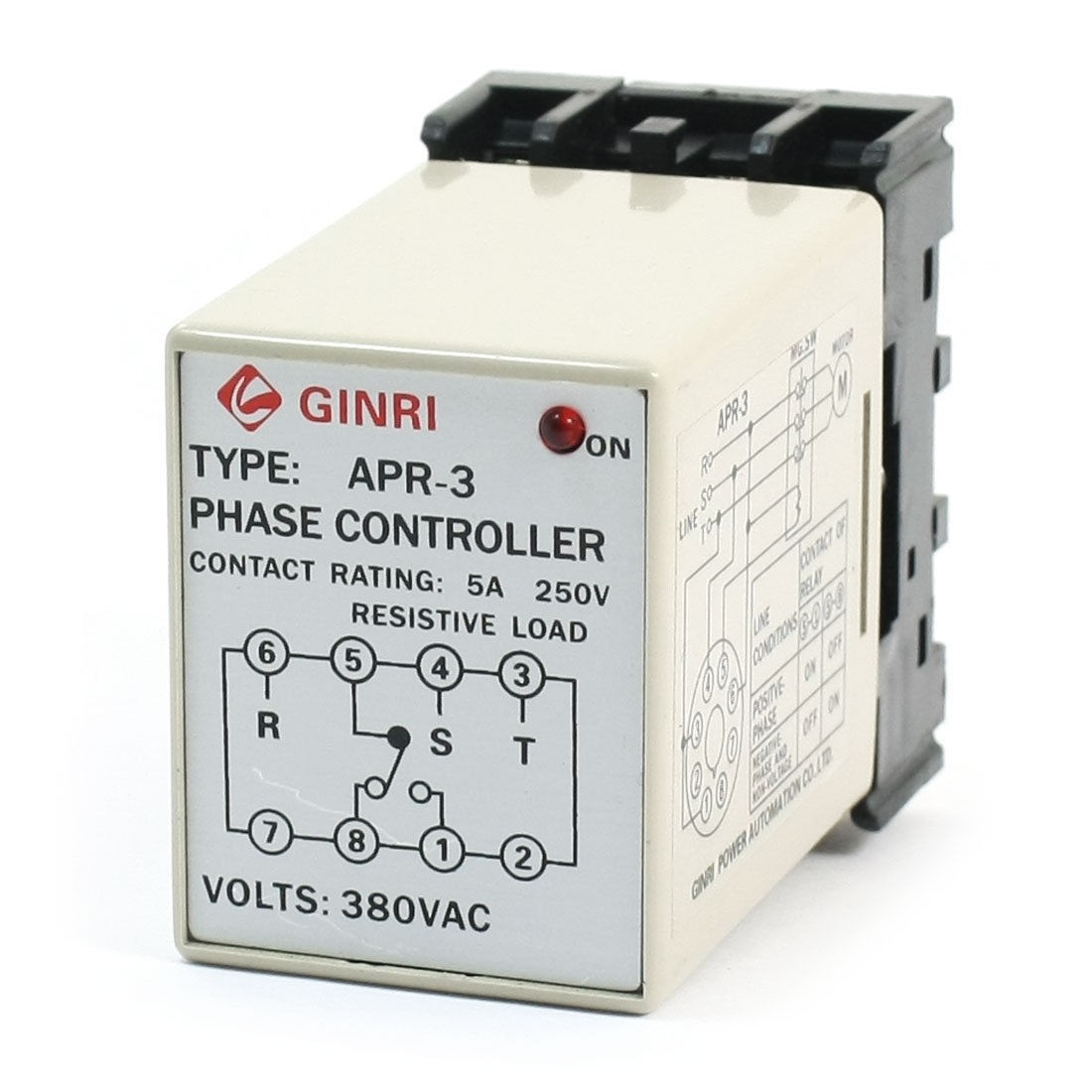 APR-3 Protective AC 380V Red LED Light Phase Failure Sequence Relay