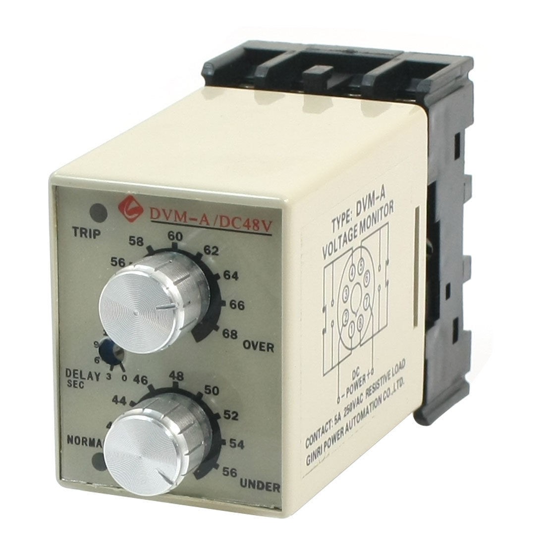 DVM-A/48V DC 48V Protective Adjustable Over/Under Voltage Monitoring Relay