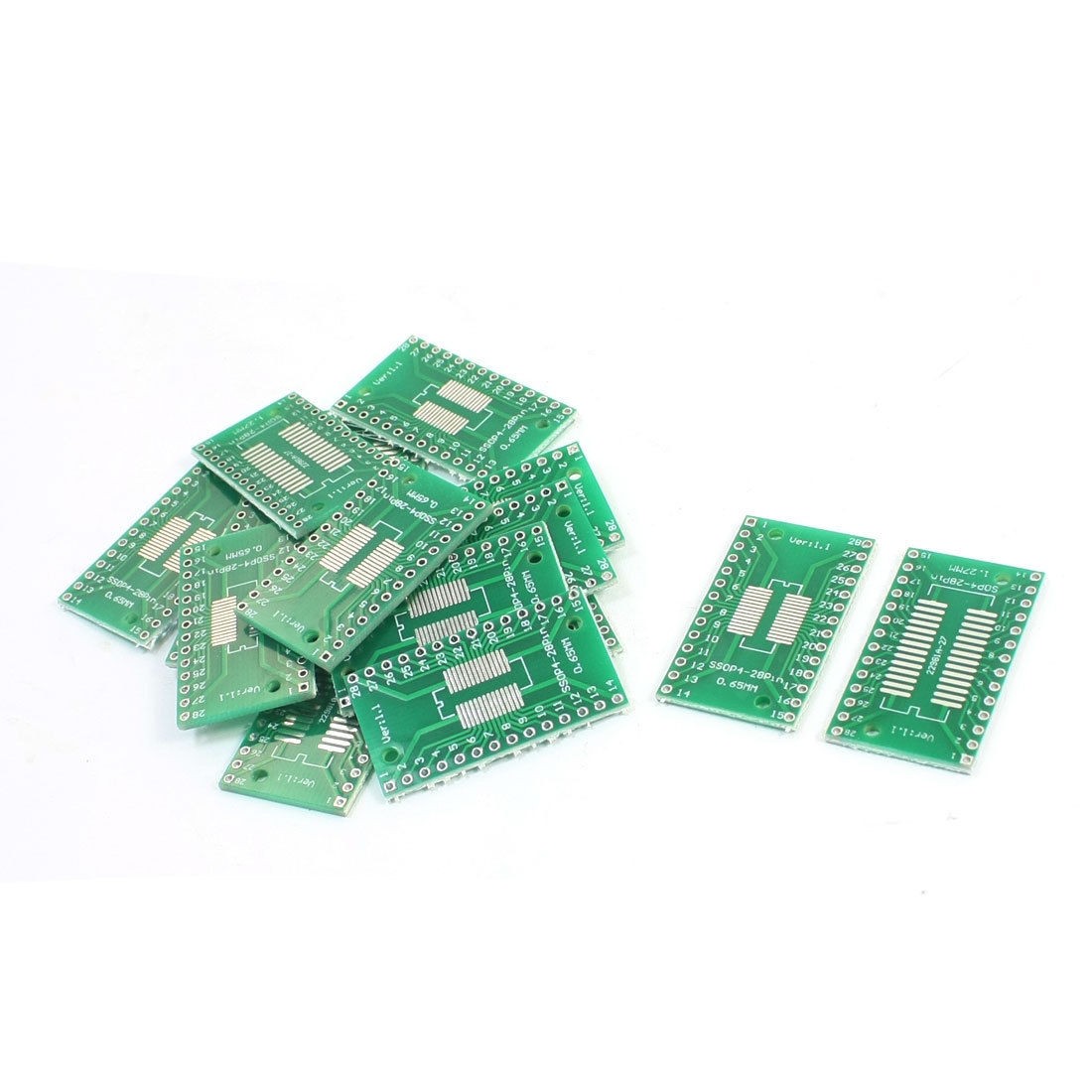 15 x SOP28 SSOP28 TSSOP28 0 65mm 1 27mm to DIP 2 54mm Adapter PCB Plate Board