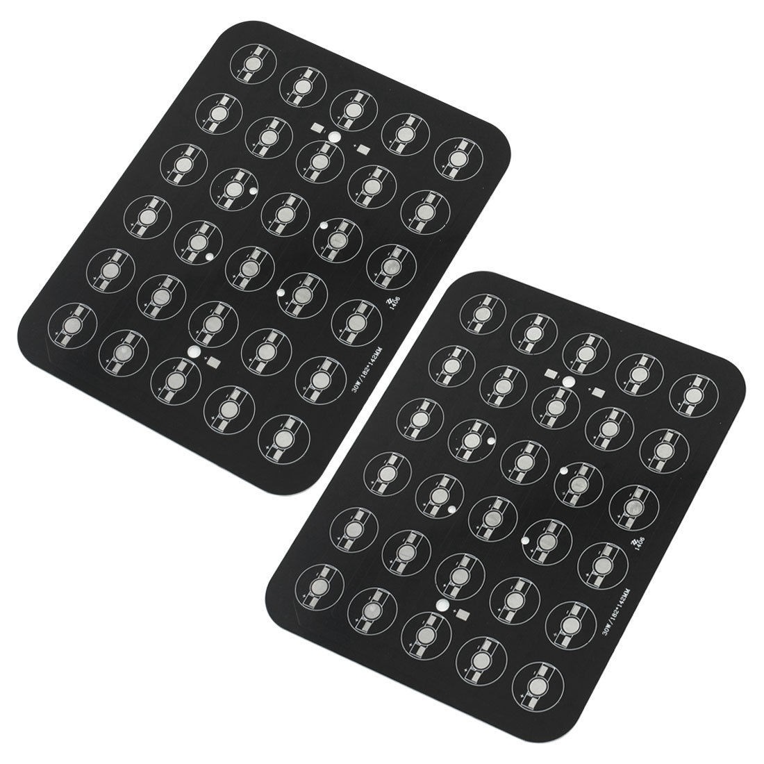 2Pcs 30 x 1W 3W 5W High Power LED Aluminum Base Plate 182mm x 142mm