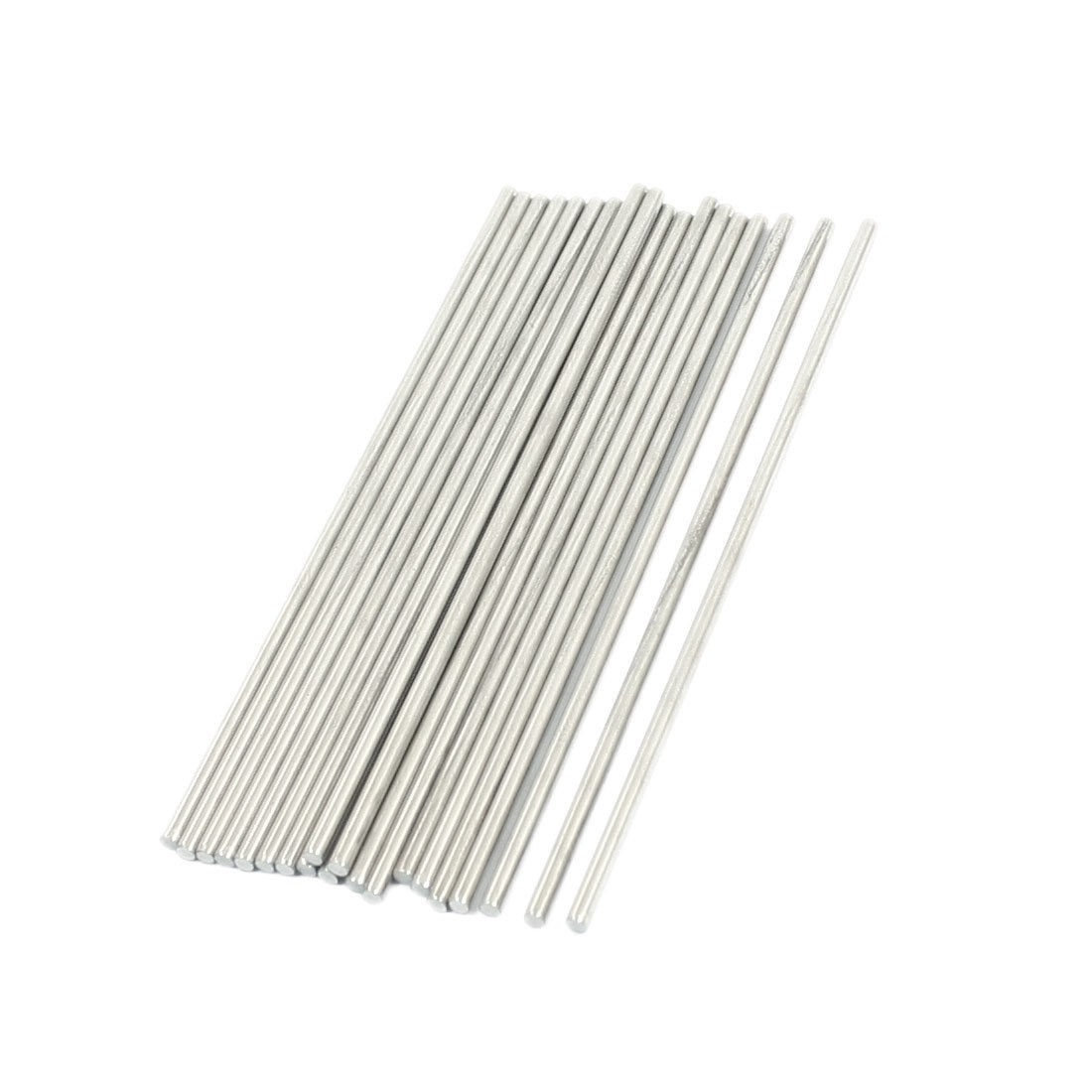 20Pcs Metal Milling Welding Parts Stainless Steel Round Rods 100x2.5mm