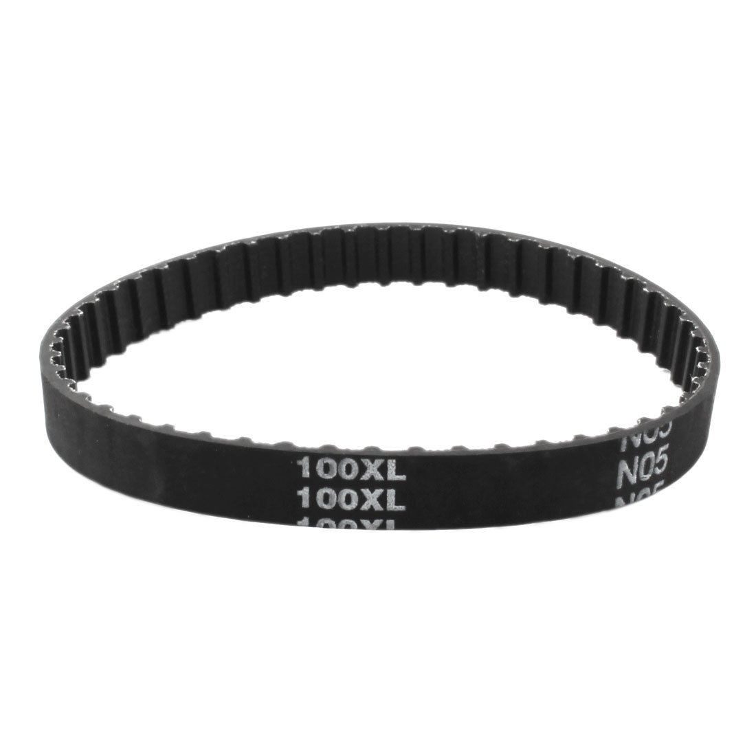 XL-100 50 Teeth 037 9.5mm Width Black Rubber Cogged Industrial Timing Belt 10"
