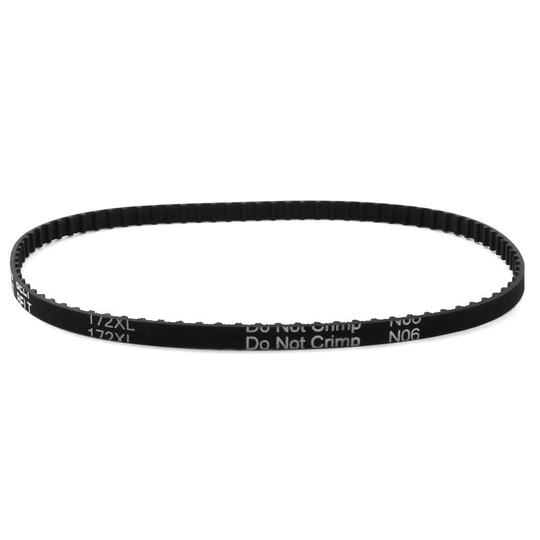 XL-172 86 Teeth 025 6.4mm Width Black Rubber Cogged Industrial Timing Belt 17.2"