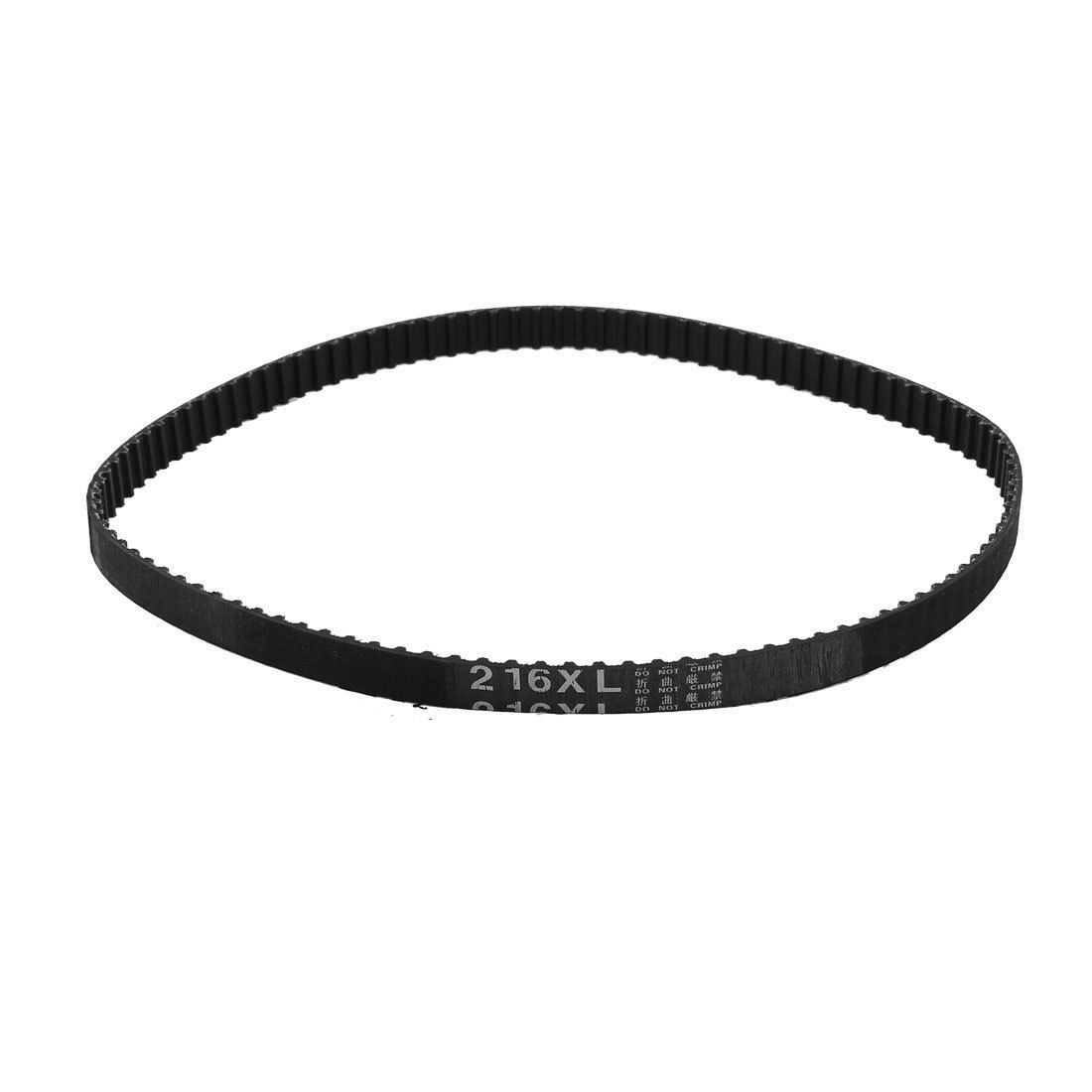 216XL 108 Teeth 10mm Width Black Rubber Cogged Industrial Timing Belt 21.6"