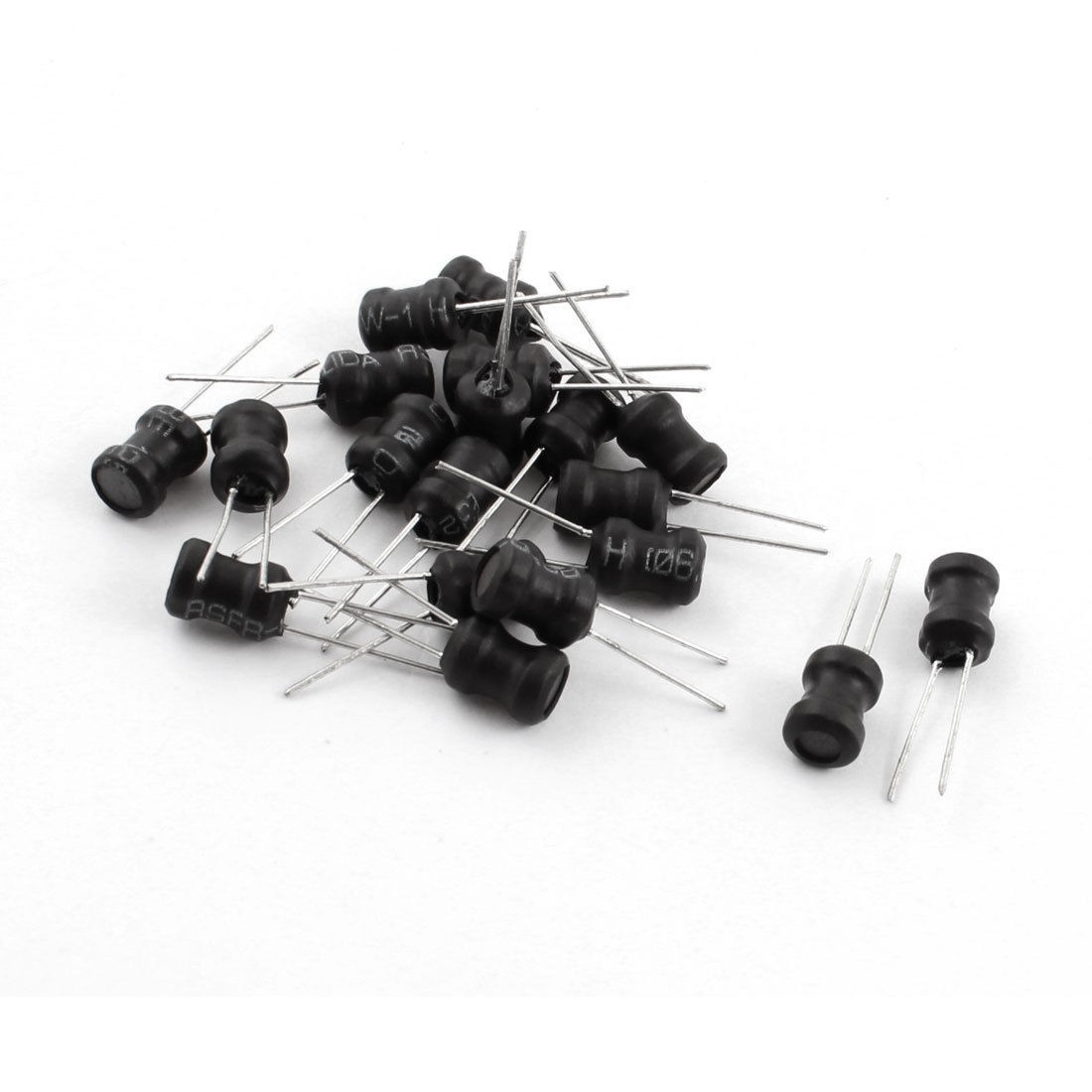 20Pcs 20mH 40mA 6x8mm 10% Tolerance Shielded Radial Lead Inductor Black