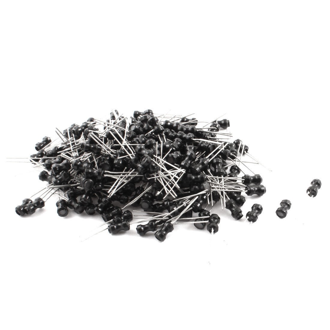 200Pcs 220uH 100mA 4x6mm 10% Tolerance Radial Lead Inductor Black