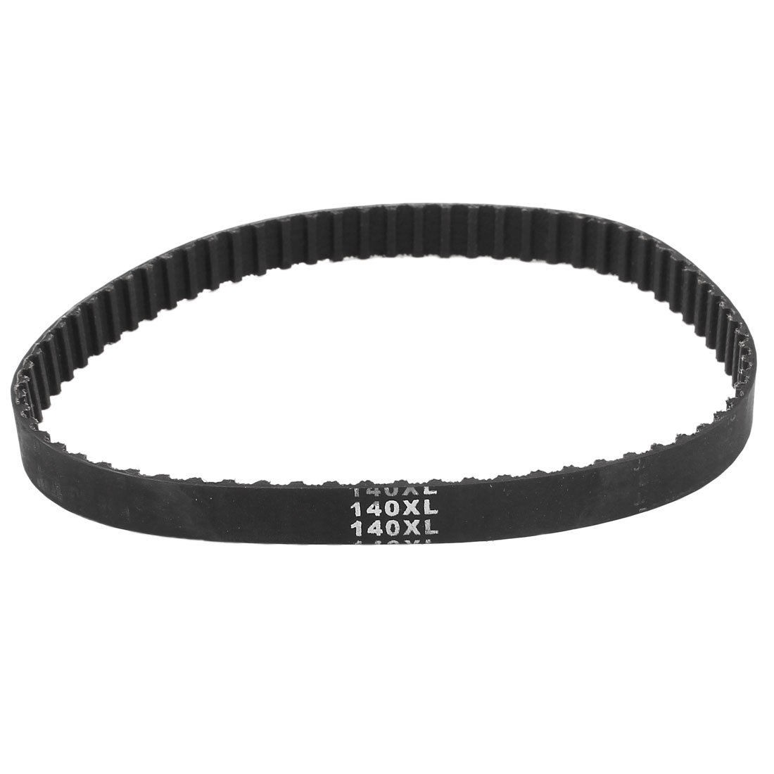 140XL 70 Teeth 10mm Width Black Rubber Cogged Industrial Timing Belt 14"