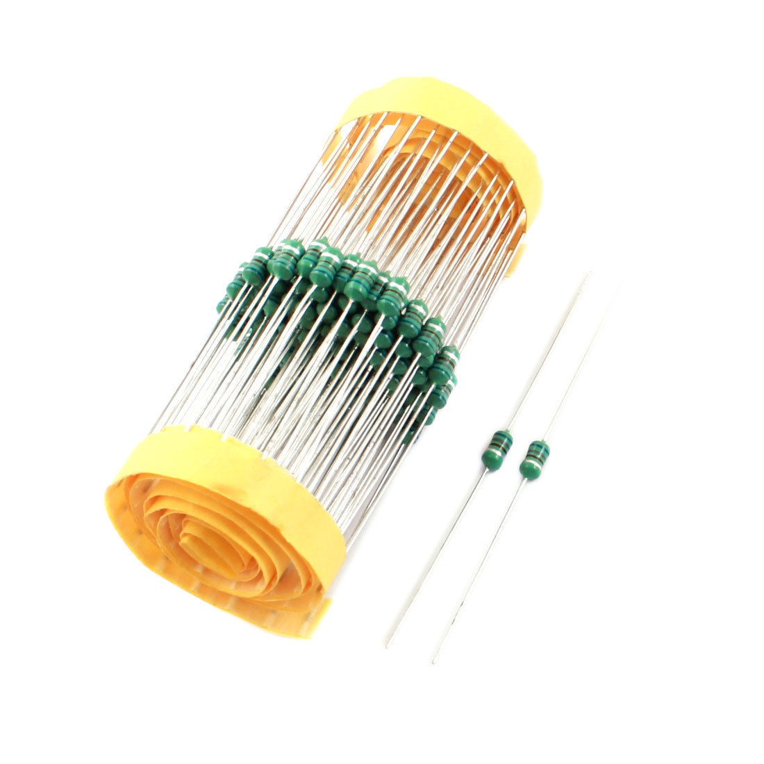 100 Pcs Through Hole Mount 680uH 3x7mm 1/4W 10% Color Ring Inductors 0307