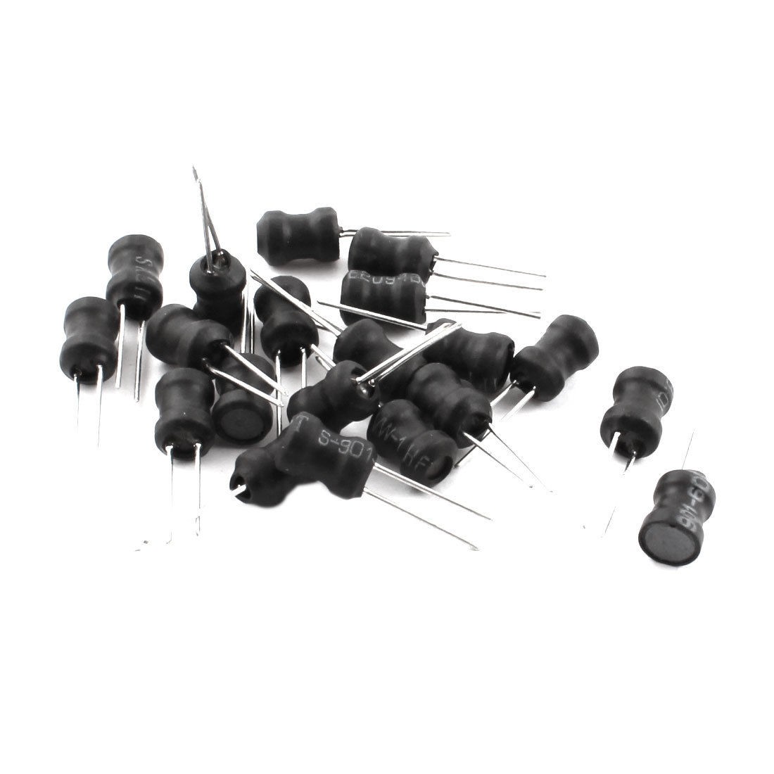 20Pcs 3.3mH 300mA 6x8mm 10% Tolerance Shielded Radial Lead Inductor Black