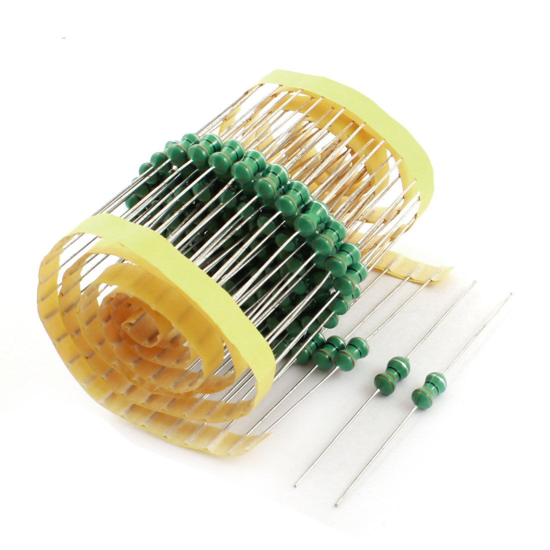 100 Pcs Through Hole Mount 33uH 0510 1W 10% Color Ring Inductors 5x10mm