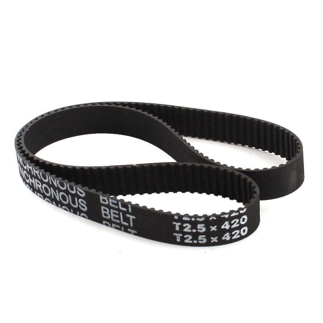 T2.5x420 168-Teeth 10mm Wide 2.5mm Pitch Black Cogged Timing Belt for 3D Printer