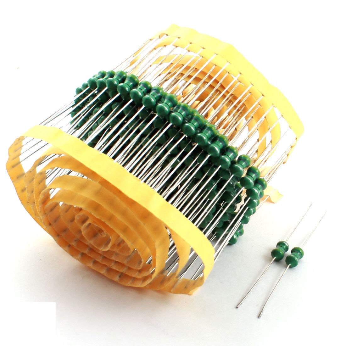 200Pcs Through Hole Mount 47uH 0510 1W 10% Color Ring Inductors 5x10mm