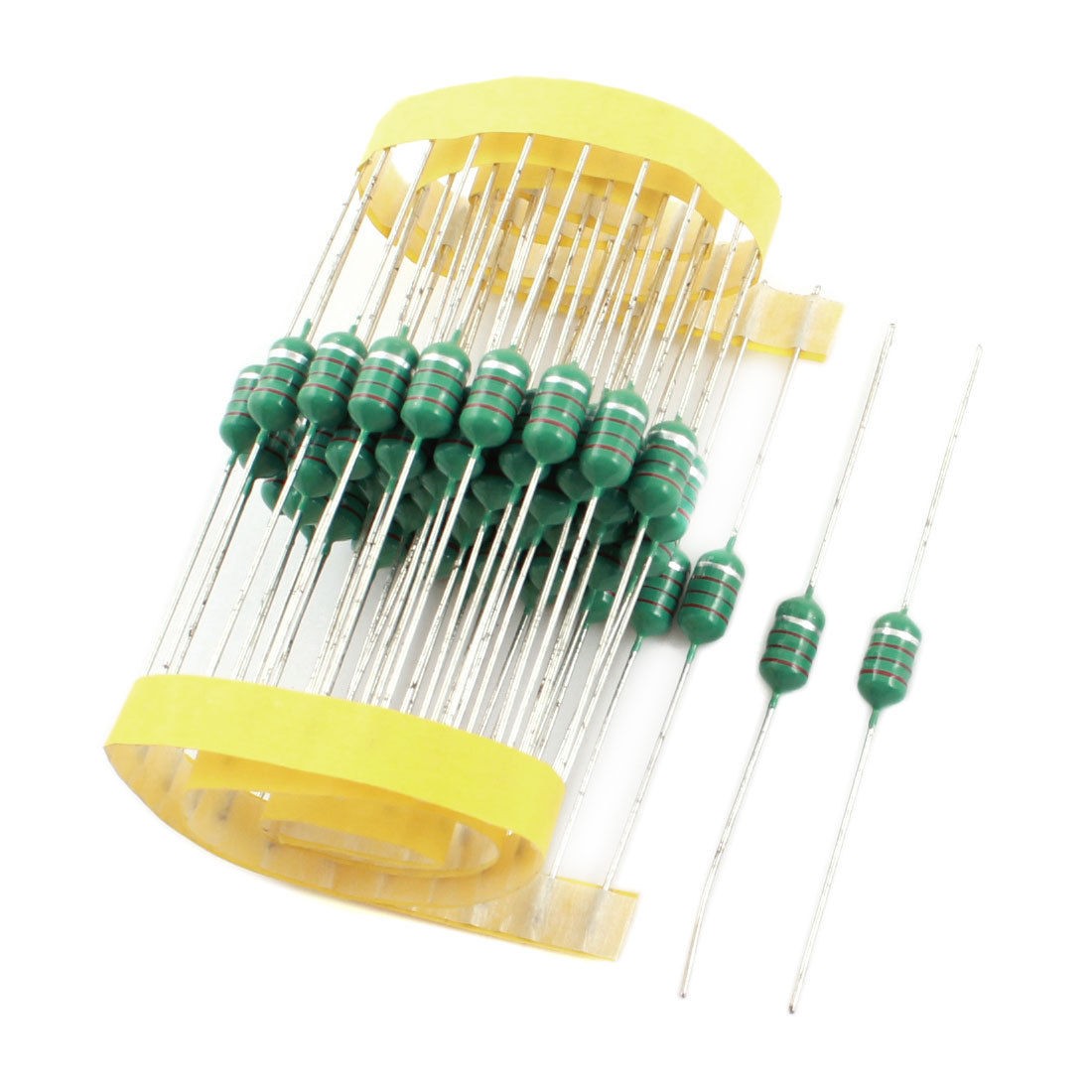 PCB Board 2.2mH 5x10mm 1W 10% Tolerance Axial Color Ring Inductors 50pcs