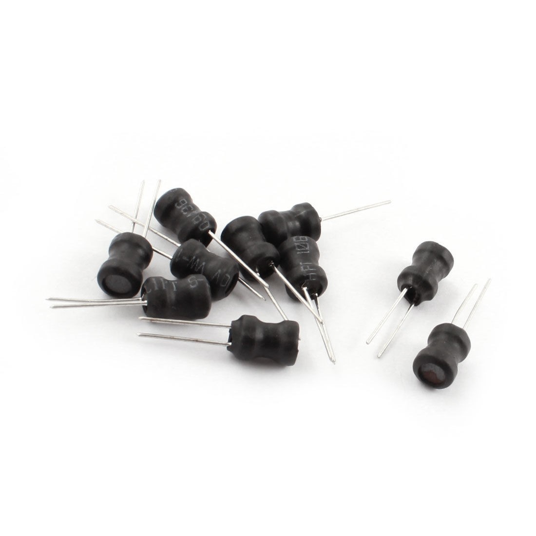 10Pcs 3mH 300mA 6x8mm 10% Tolerance Shielded Radial Lead Inductor Black