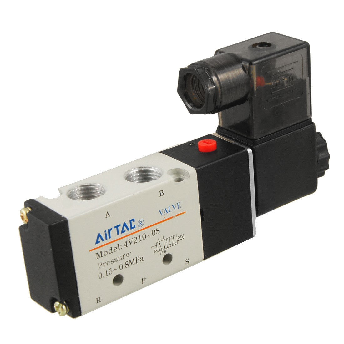 4V210 08 AC 220V 6 0VA 2 Position 5 Way Magnetic Solenoid Valve