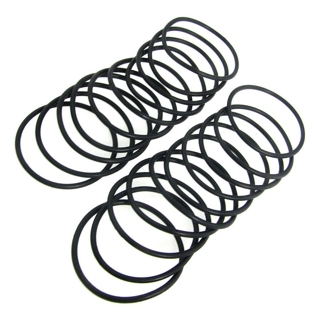 20 Pcs Flexible Rubber O Ring Seal Washer Black 46mm x 2.4mm