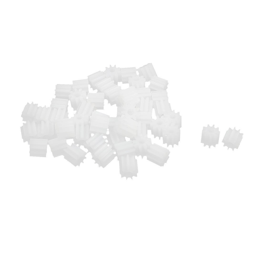 50 Pcs 0.5 Modulus 9-Teeth Plastic Gear Cog for 2mm RC Toy Motor Shaft