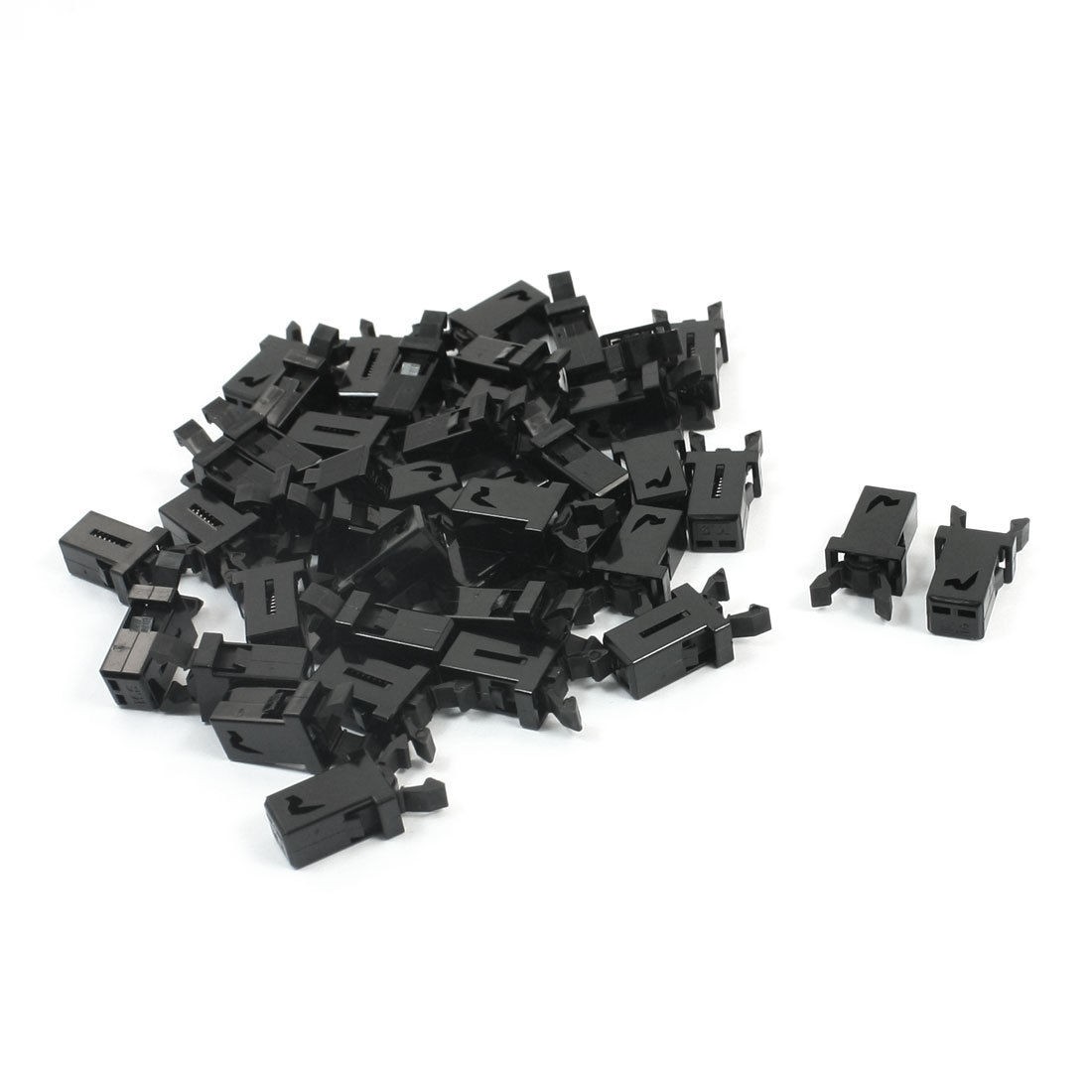 40 Pcs Spring Load Black Plastic Door Lock Toch Button Switch for RC Plane