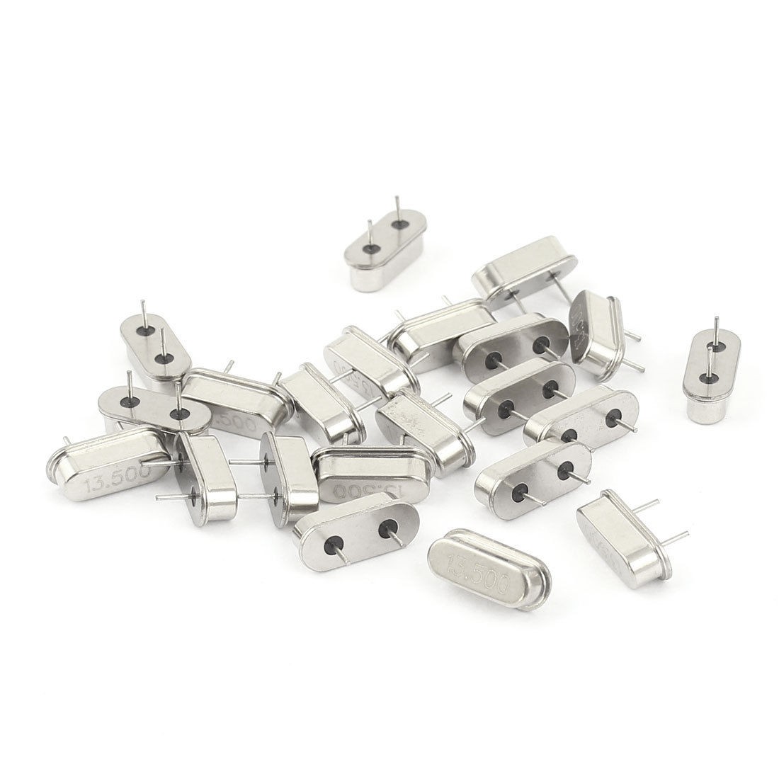 20 Pieces 13.5MHZ DIP 2Pin Passive Quartz Crystal Oscillators Silver Tone HC-49S