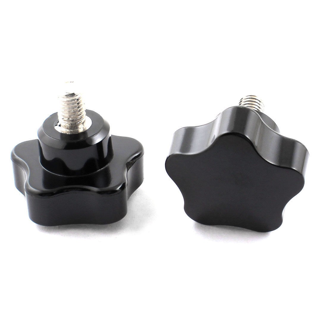 2 Pcs 47mm Dia Star Design Head M10 x 15mm Thread Clamping Screw Knob