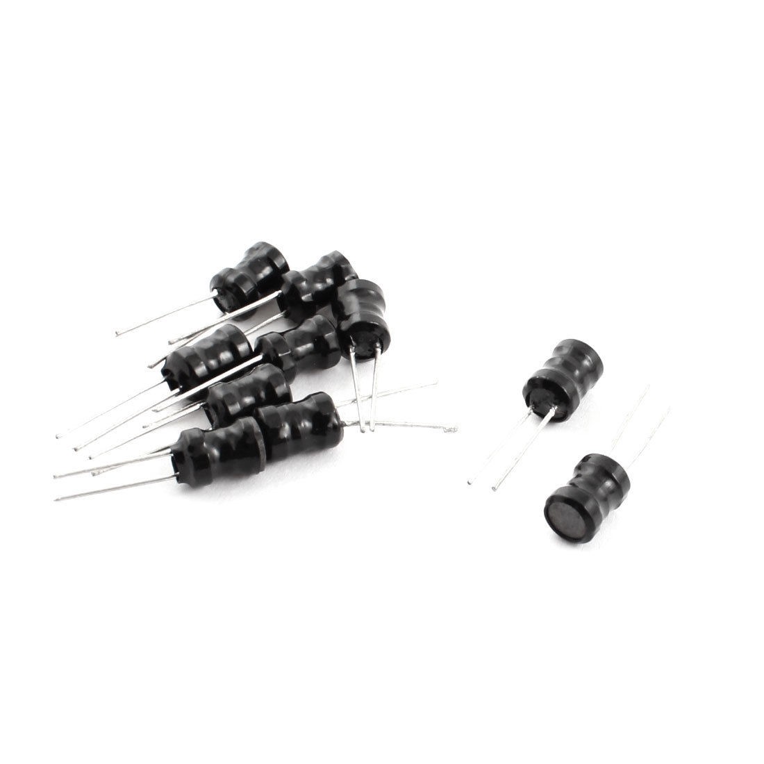 10Pcs 30mH 30mA 6x8mm 10% Tolerance Radial Lead Inductor Black