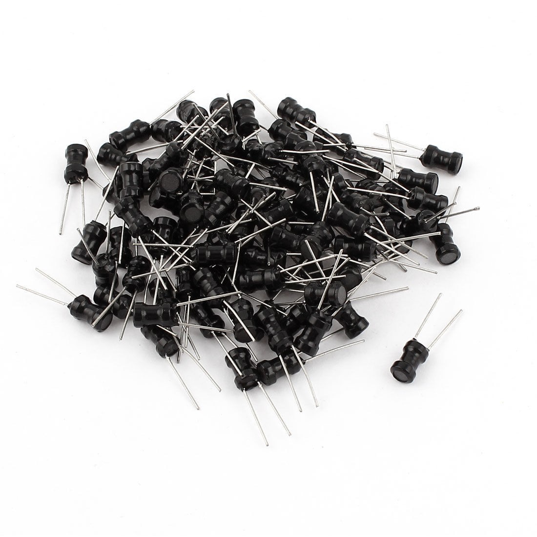 100pcs PCB Board Radial Lead Inductor 3.3mH 1.5mA 4x6mm 10% Tolerance