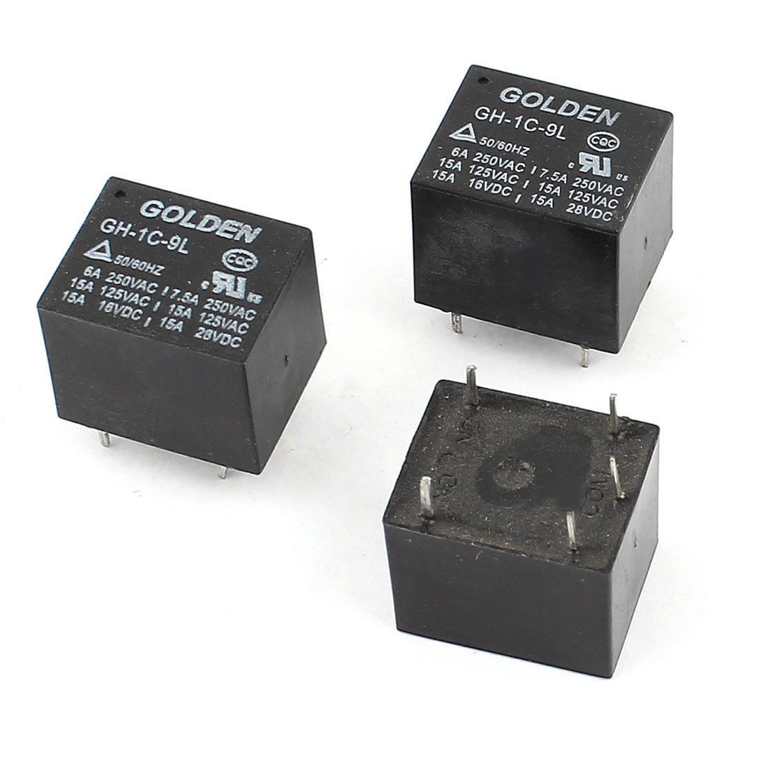 3 Pcs GH-1C-9L 5pin Power Ralays 9V Coil AC 250V 125V DC 16V 28V