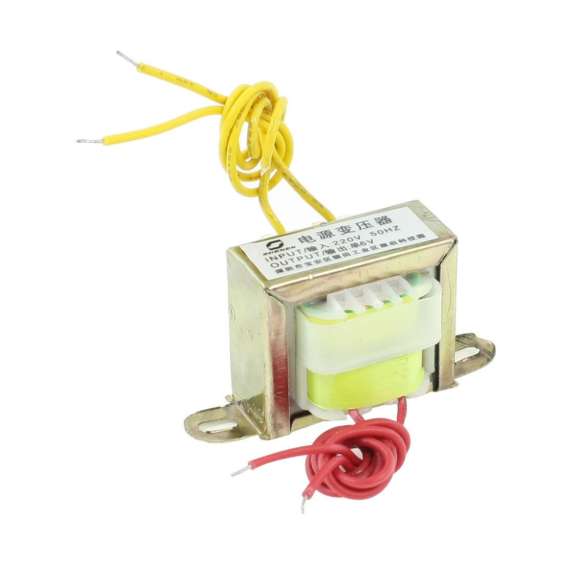 220V 50Hz Input 6V Output Vertical Mount Single Phase EI Power Transformer