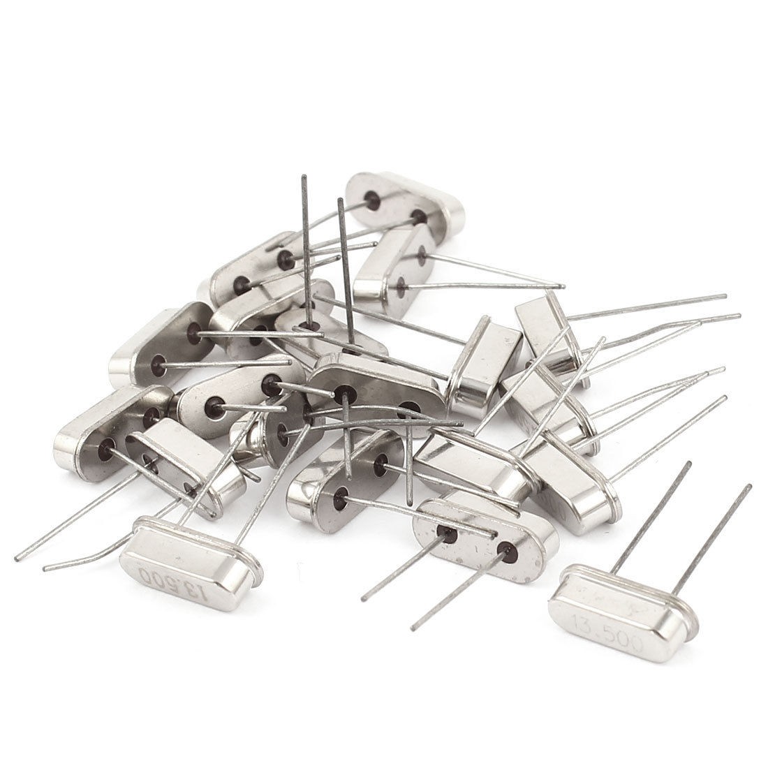 20 Pieces 13.5MHZ 13.5M HZ Passive Quartz Crystal Oscillators Silver Tone HC-49S
