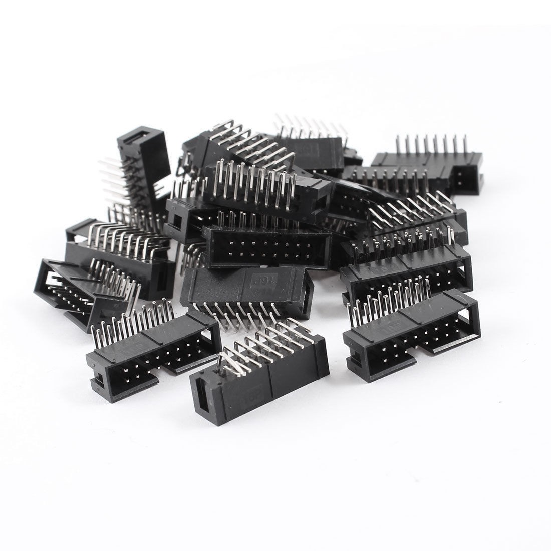 25pcs DC3 16PL 2x8 Pins 2 54mm Pitch Right Angle Connector Pin IDC Box Headers
