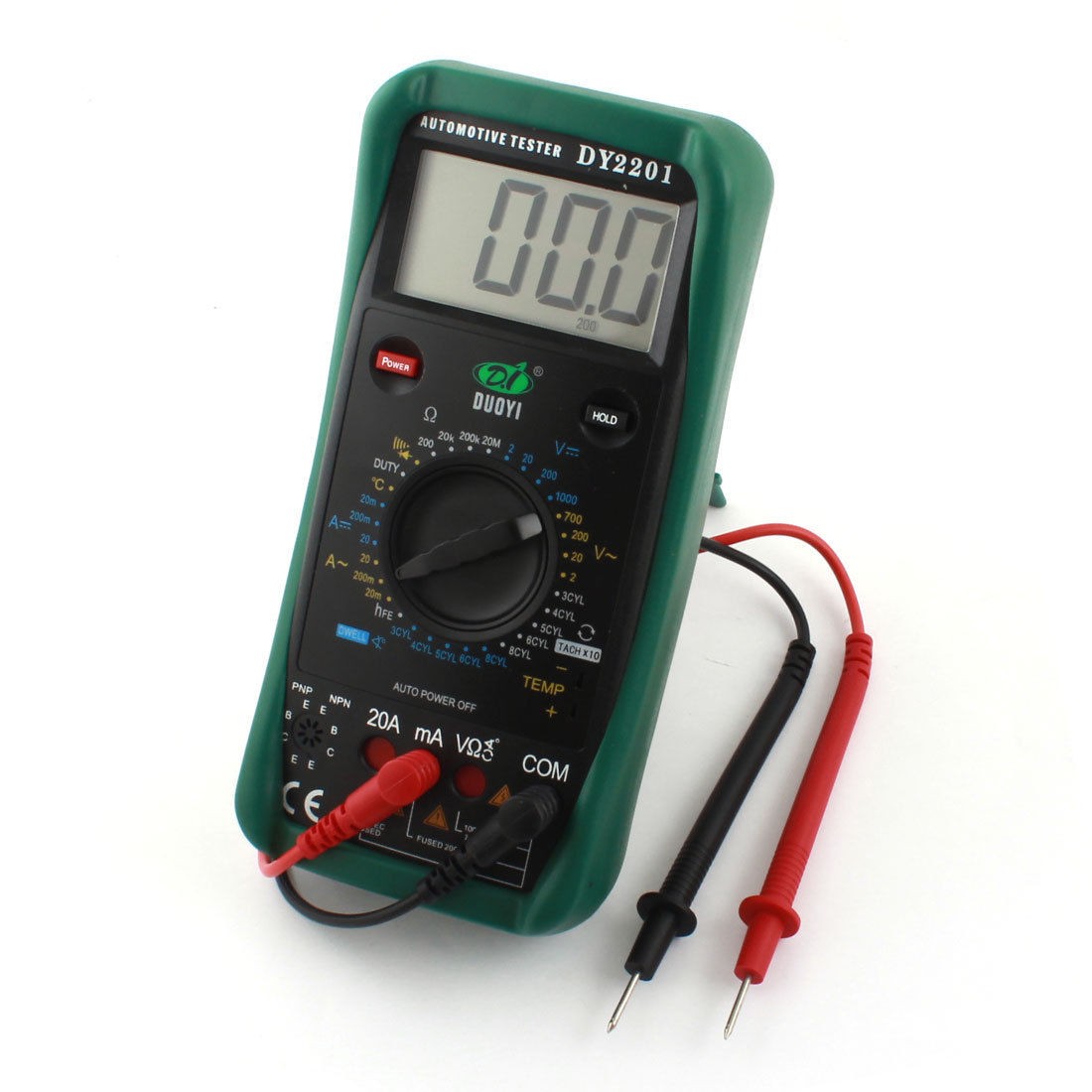 AC DC Voltmeter Ammeter Ohmmeter DY2201 Digital Multimeter Black