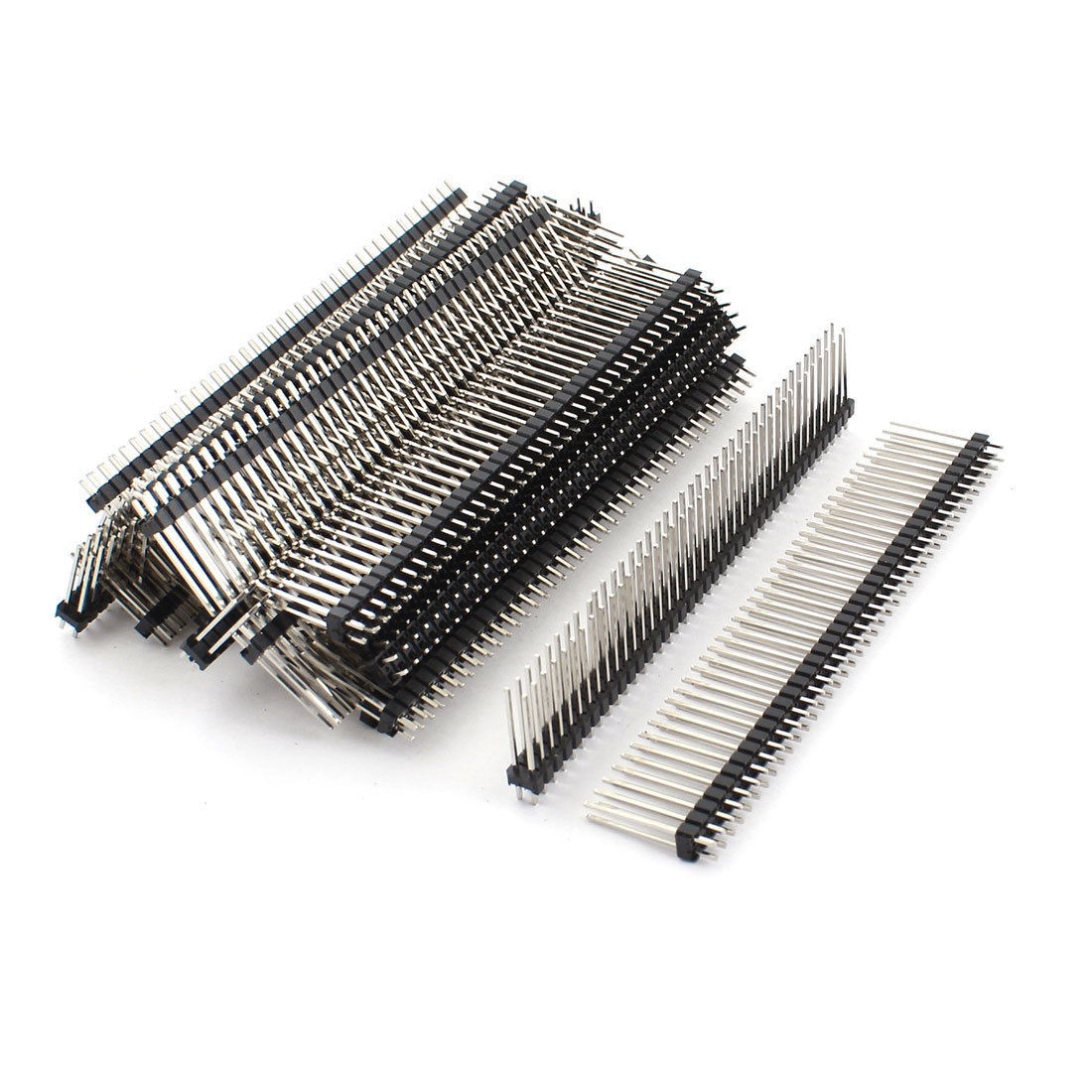 25pcs 2 54mm Double Row 80pin Male Straight Pin Header Strip Connector