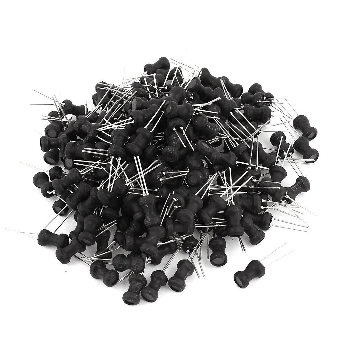 200Pcs Through Hole 4.7uH 1.4A 6x10mm 10% Radial Leads Inductors Black