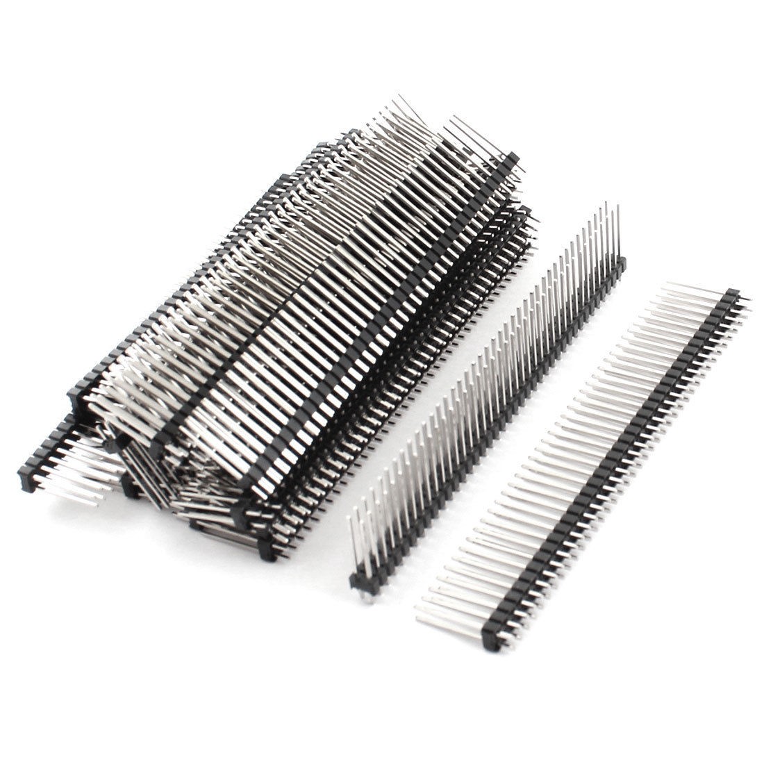 25Pcs 2.54mm 80Pin Dual Rows Through Hole Male Pin Header Strip 19mm
