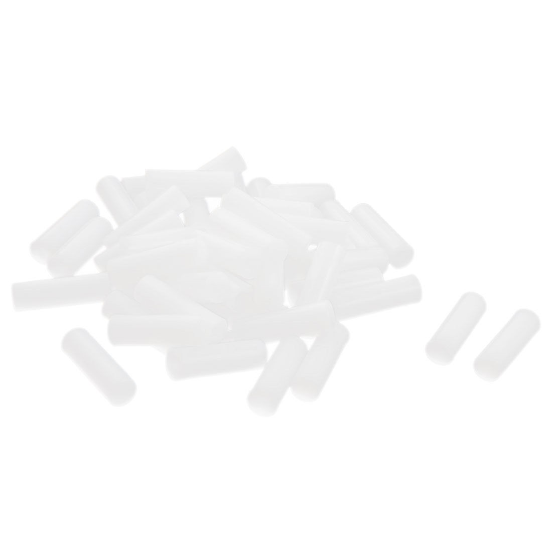 50Pcs 6x20mm PCB Test Flat End Fixture Parts Plate POM Stand Fixed Rod White