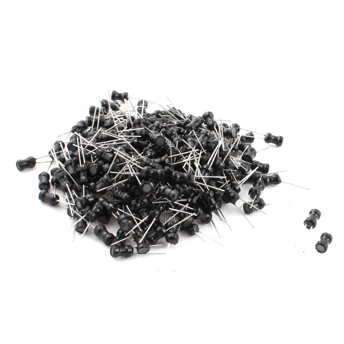 200PCS 10mH 60mA 10% 4x6mm Radial Leaded Magnetic Core Inductors Black