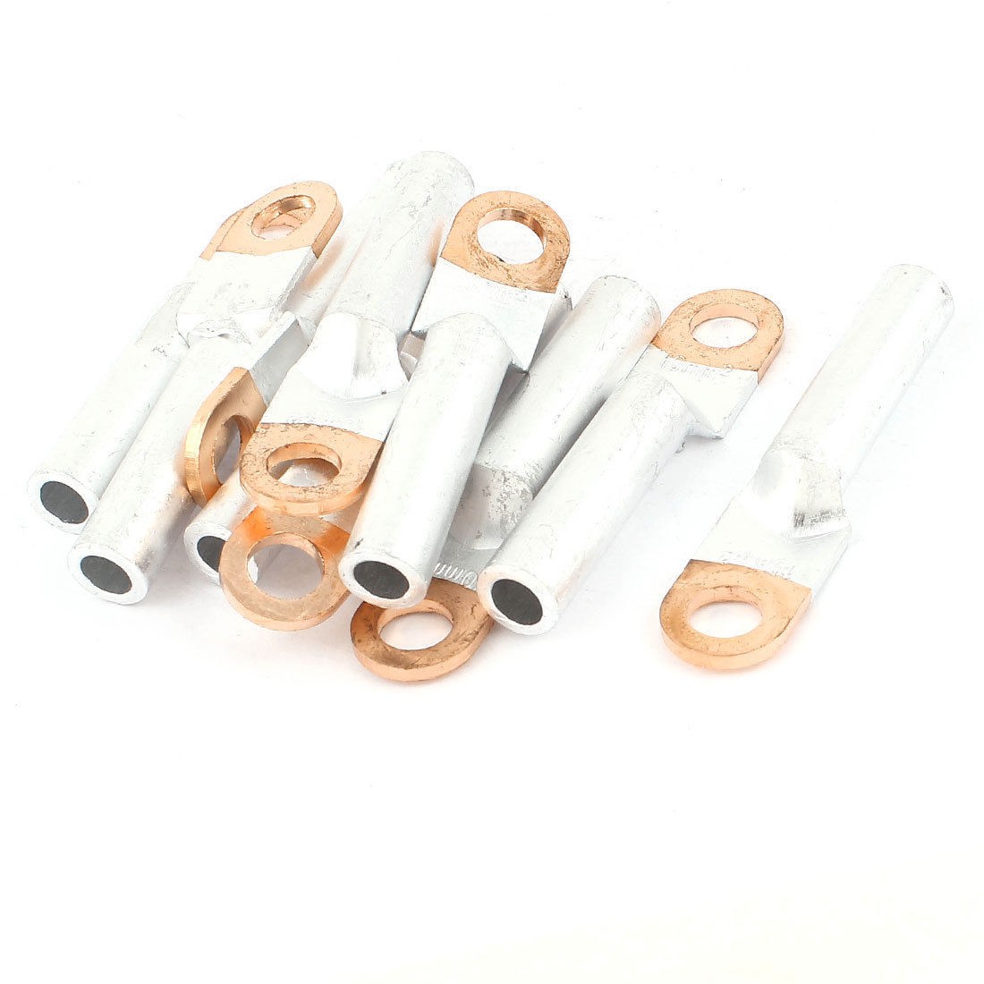 10Pcs Compression Aluminum Copper Bimetal Terminal Lug 9mm Ring for 8 AWG