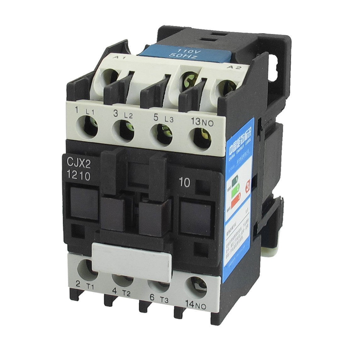 660V 3 Phase 3P N/O AC Contactor DIN Rail Mount 110V Coil CJX2-1210