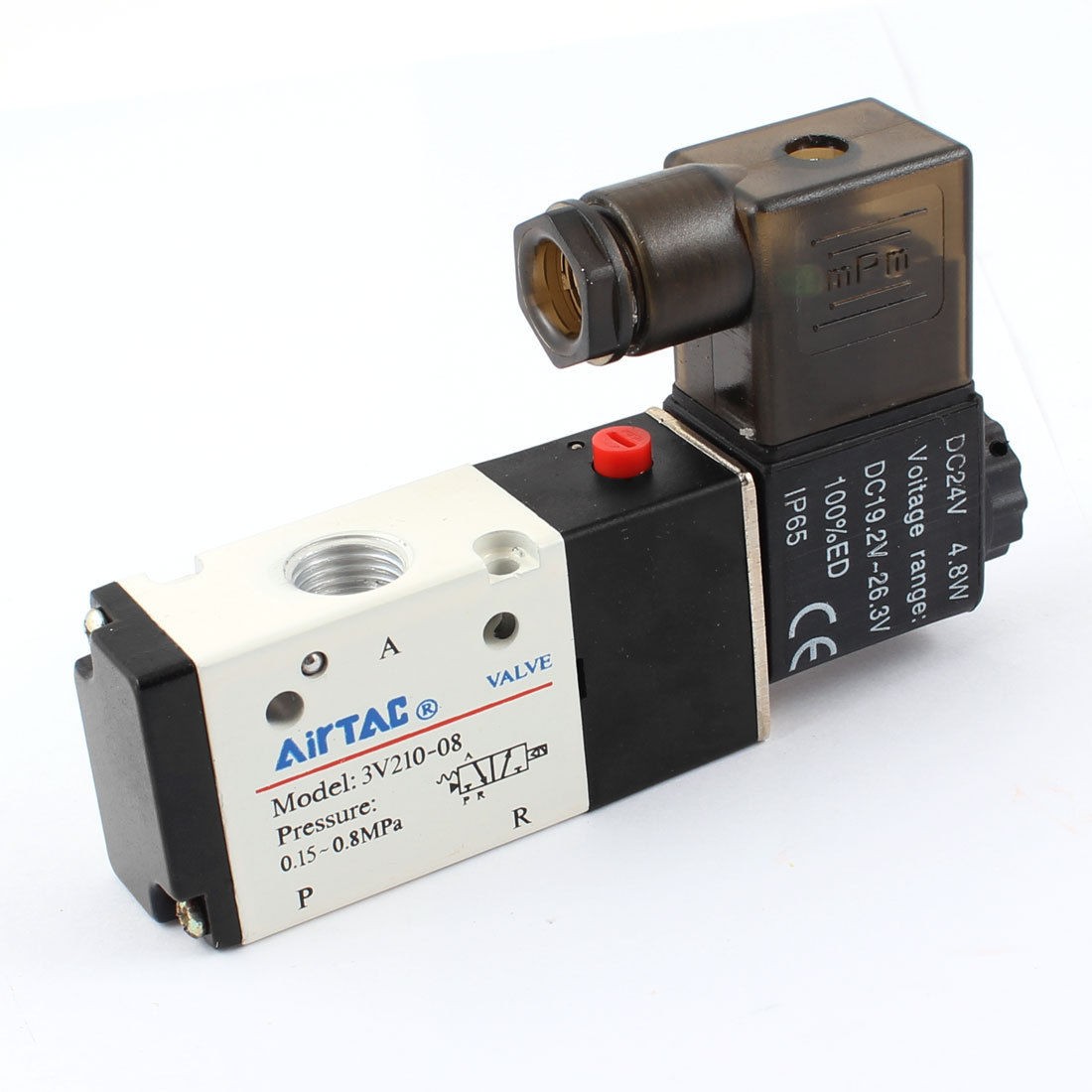 DC 24V 3V210 08 2 Position 3 Way 1 4 PT Air Pneumatic Solenoid Valve