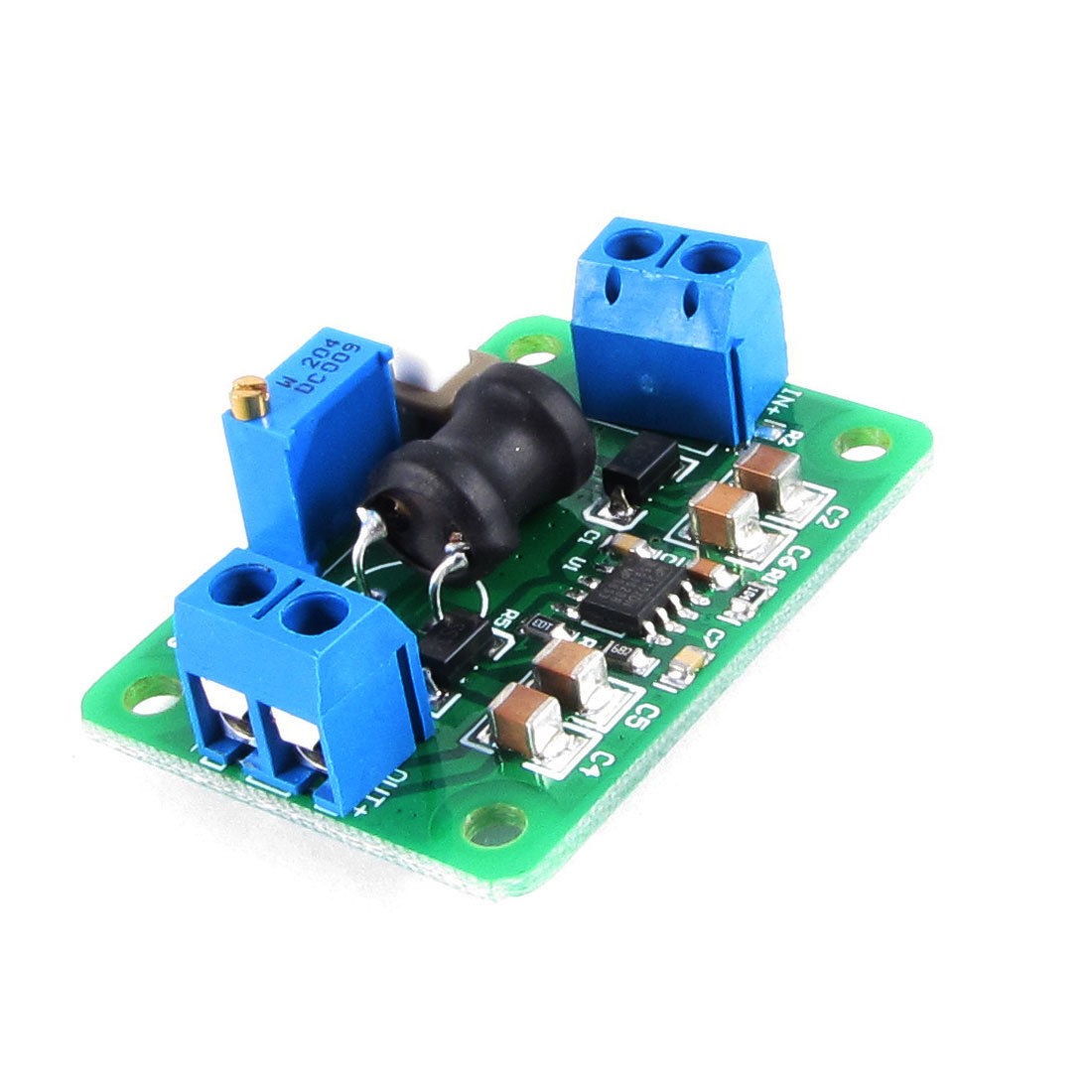 LM2596 2.5A DC5-24V to DC 0.93-18V Adjustable Step-Down Module Green