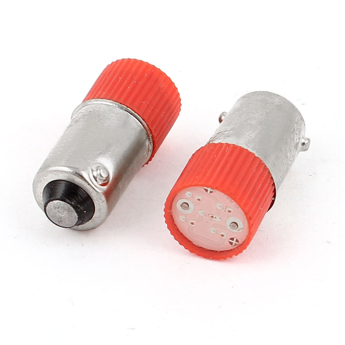2 Pcs 10mm Round Shaped Head Red LED Light Signal Indicator Lamp AC 220V/240V 3A