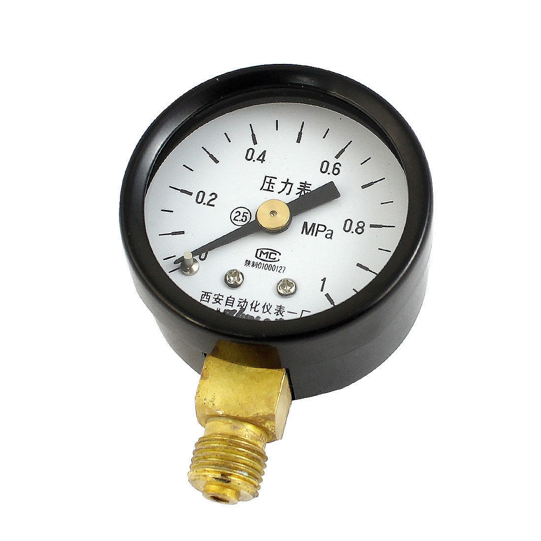 Black Metal Case 1/8PT Male Threaded 0-1Mpa Pneumatic Air Pressure Gauge